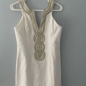 Lilly Pulitzer white shift.